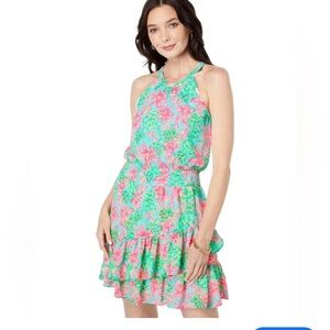 Lilly Pulitzer Pamelyn Dress 
Surf Blue So Shellegant. NWT SIZE 16